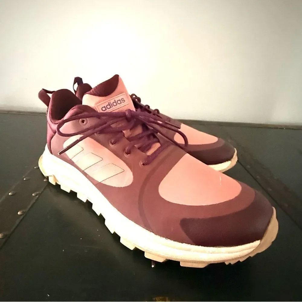 adidas Response Trail X Running Women Size 9.5 Athletic Shoe Pink Burgundy
